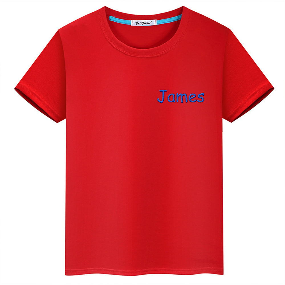 Personalized T-Shirt with Embroidered Name Gift for Kids