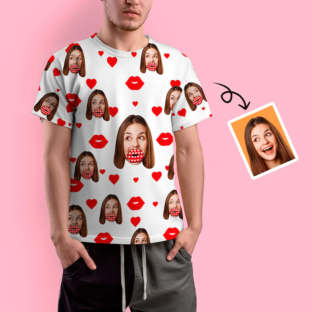 T-shirt personnalisé imprimé sur tout le visage