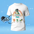 Custom Engraved T-Shirt Don't Mess With Papasaurus Best Gifts for Dad