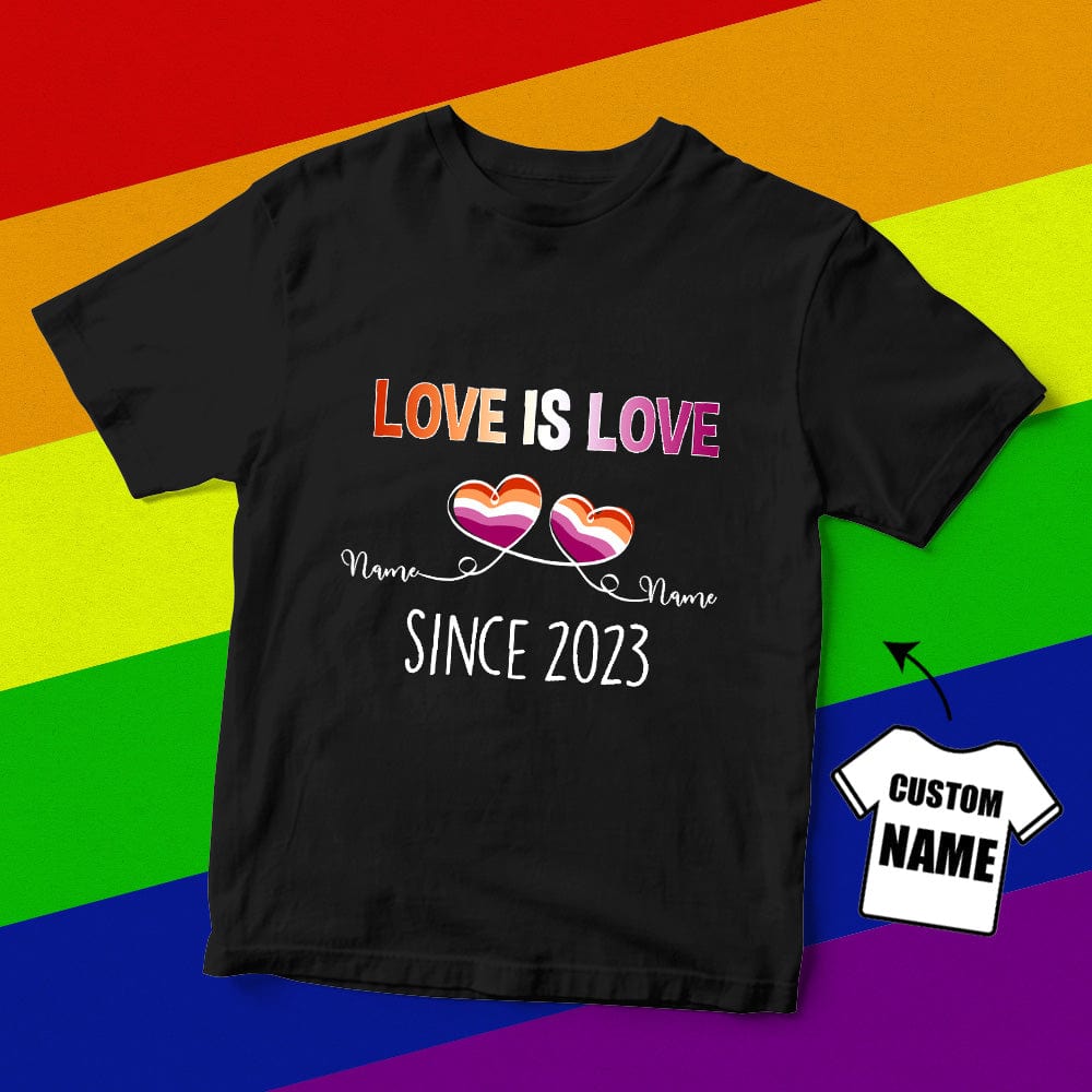 Personalized LGBTQ T-Shirt Custom Pride Shirt LGBT Gift for Pride Month