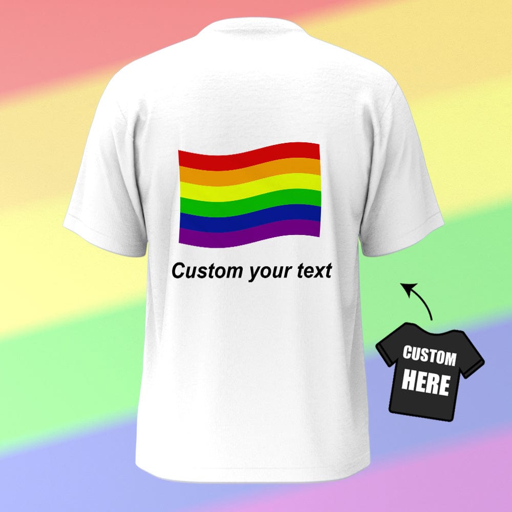 Personalized Gay Pride T-Shirt LGBTQ Rainbow Flag Shirt Gift for Pride Month