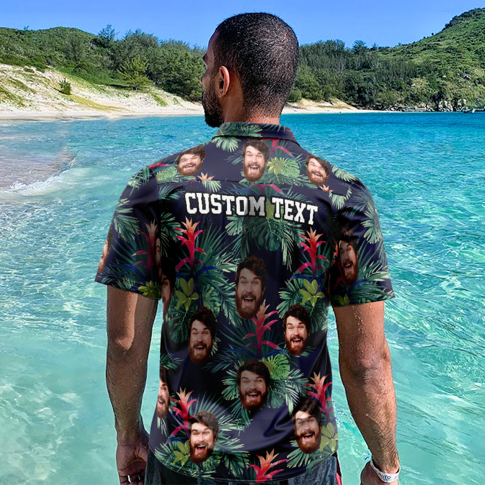 personalized photo hawaiian shirt vacation ready gift for boyfriend