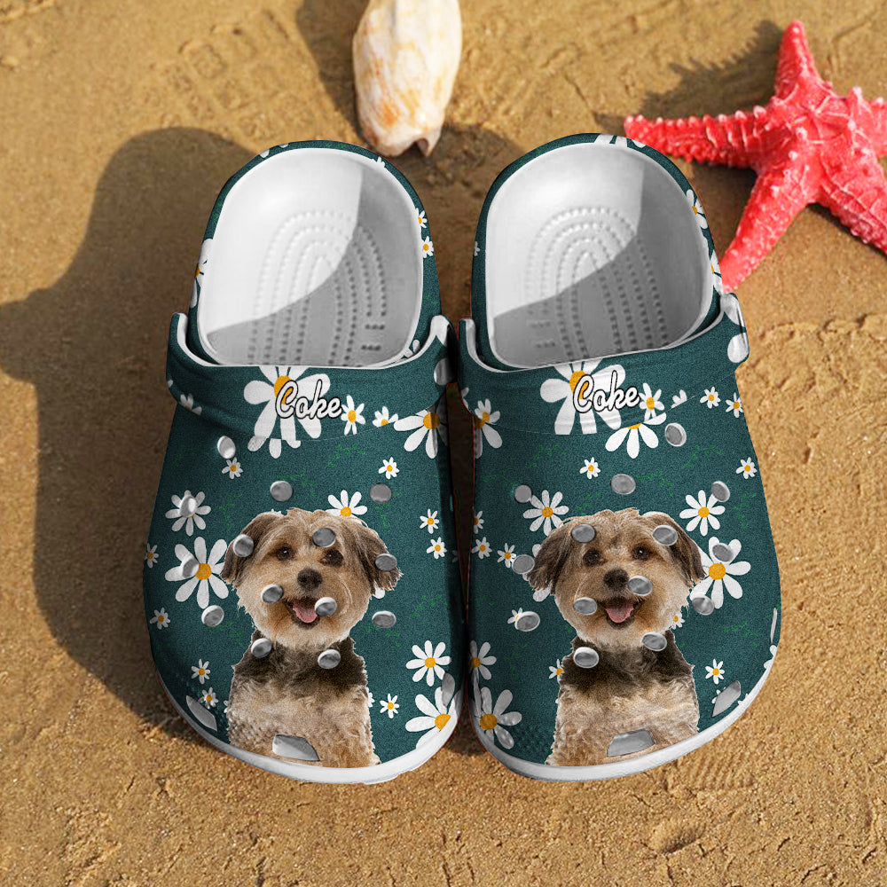Personalized Pet Face Clog Funny Floral Print Clogs Slipper Gift for Pet Lover