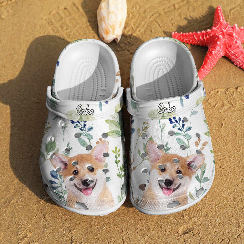 Personalized Pet Face Clog with Name Funny Clogs Slipper Birthday Gift for Pet Lover
