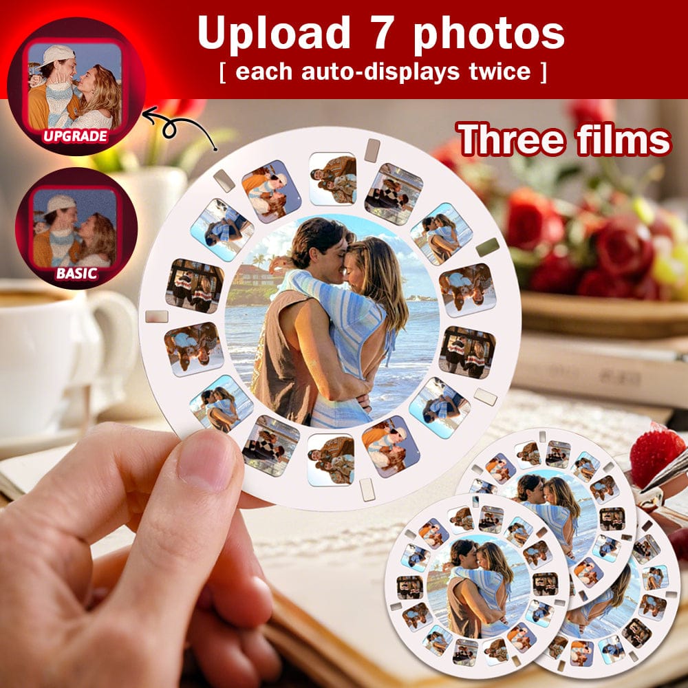 Personalized 3D Viewfinder Photo Reel Upgraded Version – Custom Engraved Insert (Reel Only)
