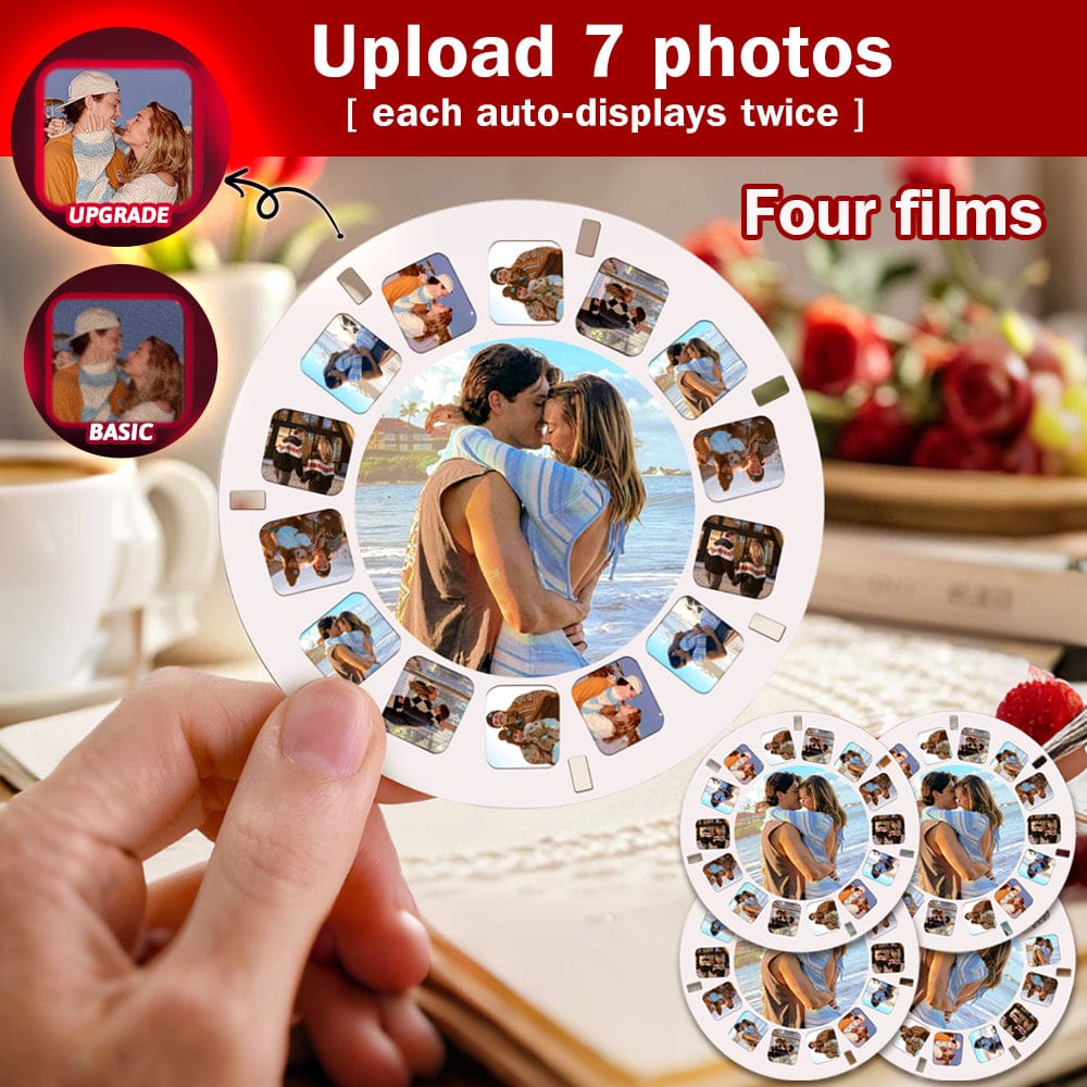 Personalized 3D Viewfinder Photo Reel Upgraded Version – Custom Engraved Insert (Reel Only)