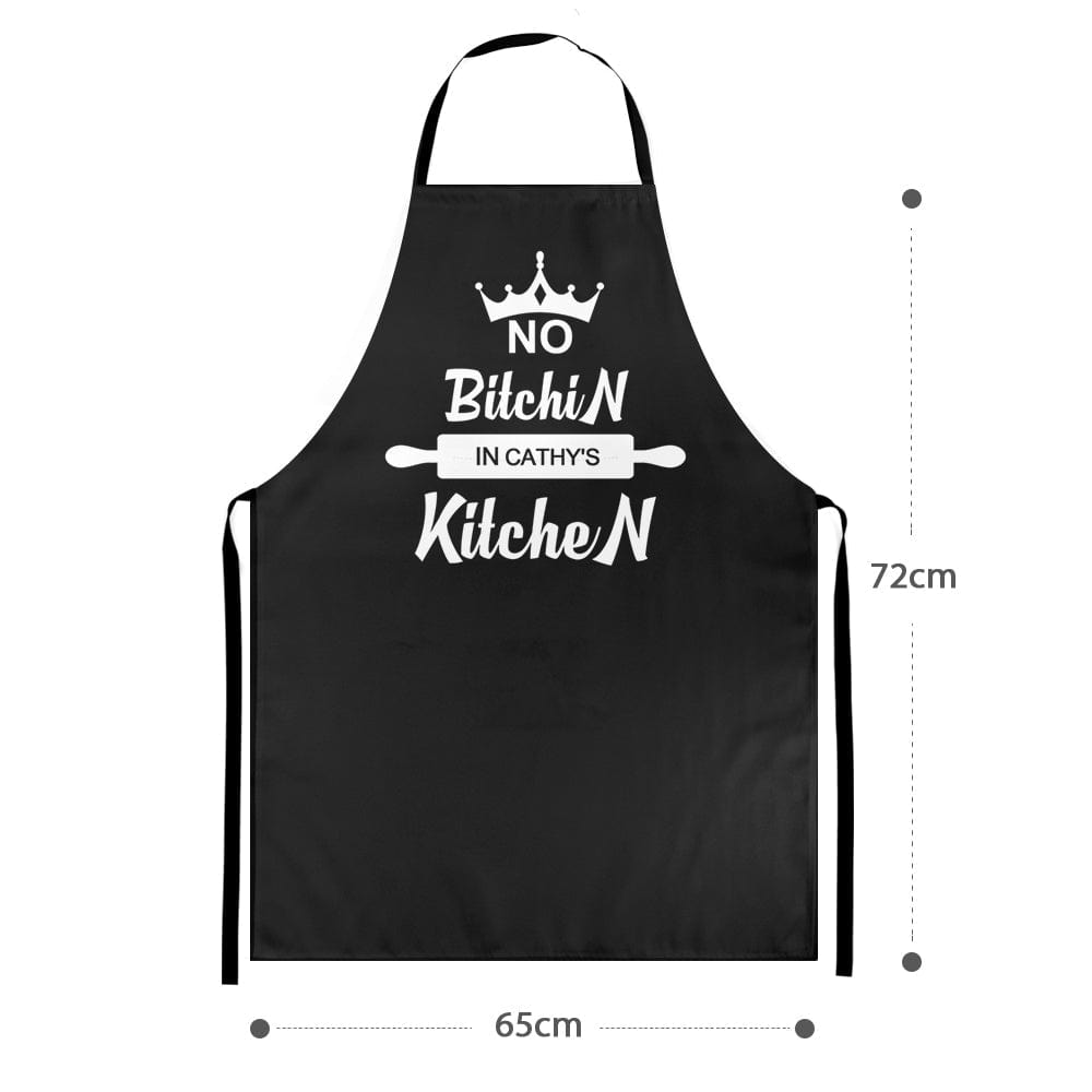 Custom Name Apron Personalized Aprons Kitchen Gift for Her-No Bitchin in My Kitchen