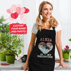 Personalized Name and Photo Apron Valentine Kitchen Apron