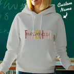 Personalized Teacher Hooded Sweatshirt Teacher Custom Name Hooded Sweatshirt Back to School Gifts