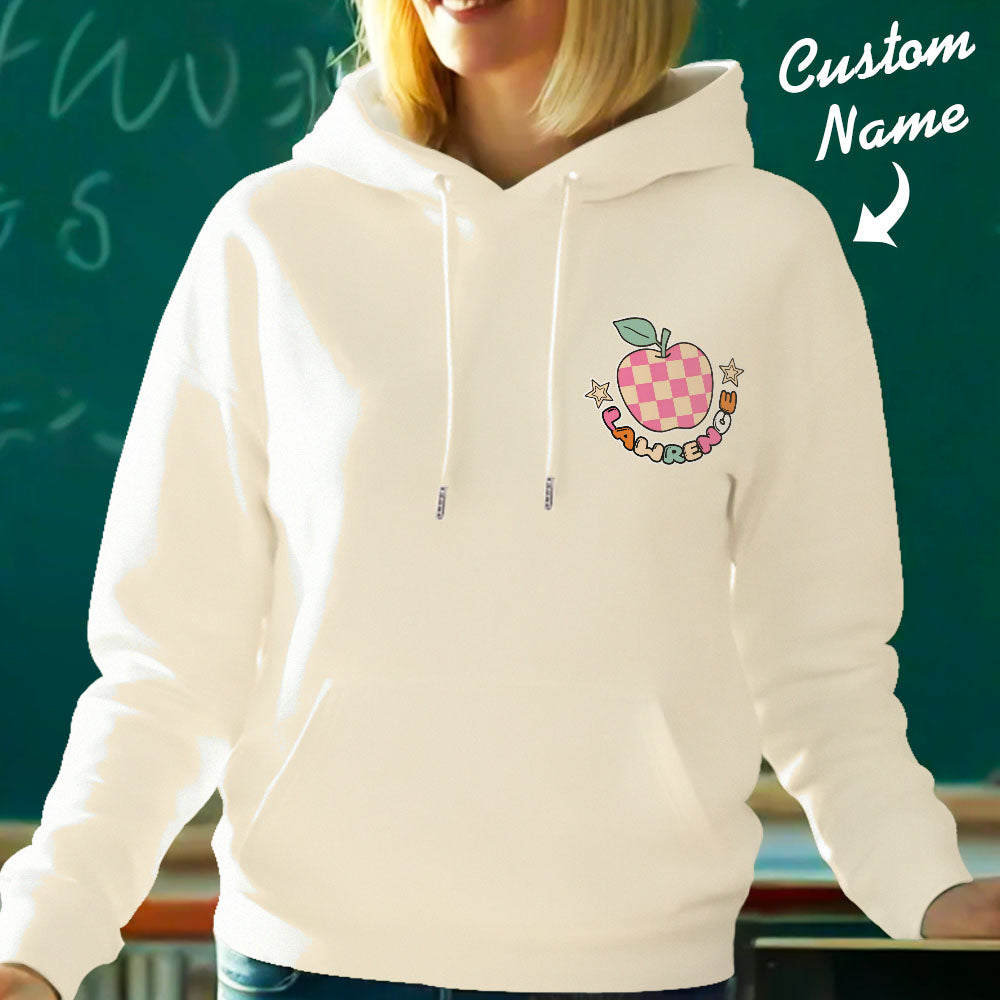 Personalized In My Teacher Era Hooded Sweatshirt Teacher Custom Name Hooded Sweatshirt Back to School Gifts