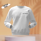 Custom Engraved Hoodie Embroidery Round Neck Roman Numeral Date Couple Gifts