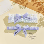 Personalized Bridal Garter Set With White Lace You're Next Bridal Garter Set Gift for Bride