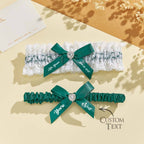 Personalized Bridal Garter Set With White Lace You're Next Bridal Garter Set Gift for Bride