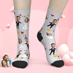 Custom Face Socks Wedding Dress Socks