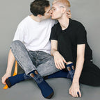 Personalised LGBT Groom Socks with Your Photos, Fun Socks For Gay Couple
