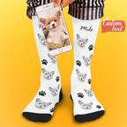 Custom Socks Pet Face Photo Socks Text Name Photoprint Socks For Pet