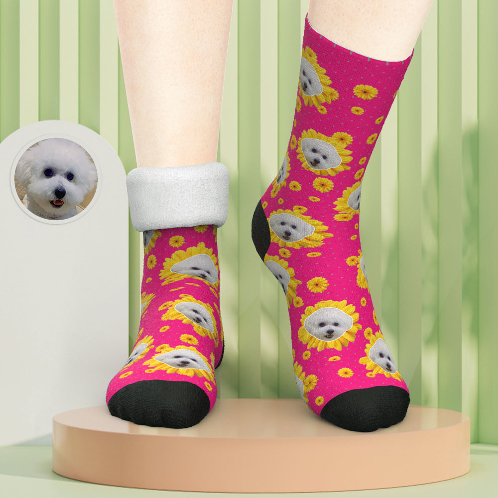 Socks Personalized Pet Portrait for Pet Lover Gifting Blue