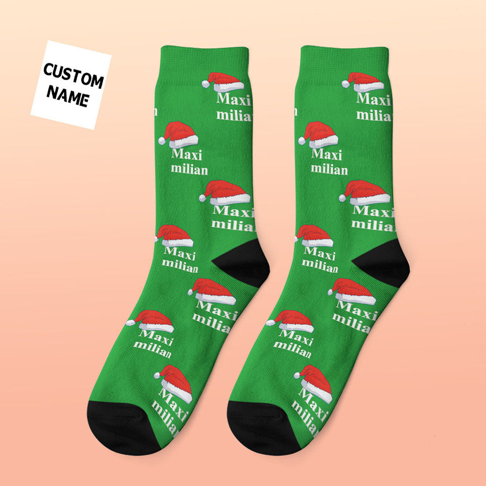 Custom Engraved Thick Socks Custom Name Christmas Gifts