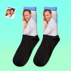 Calcetines gruesos con foto personalizada para conmemorar el invierno, regalos para parejas