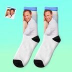 Calcetines gruesos con foto personalizada para conmemorar el invierno, regalos para parejas