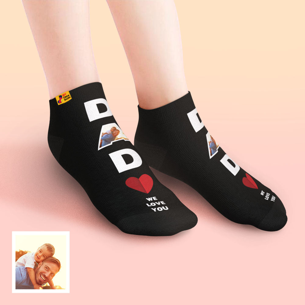 low cut ankle face socks dad we love you gifts for dad socks for dad personalized gift