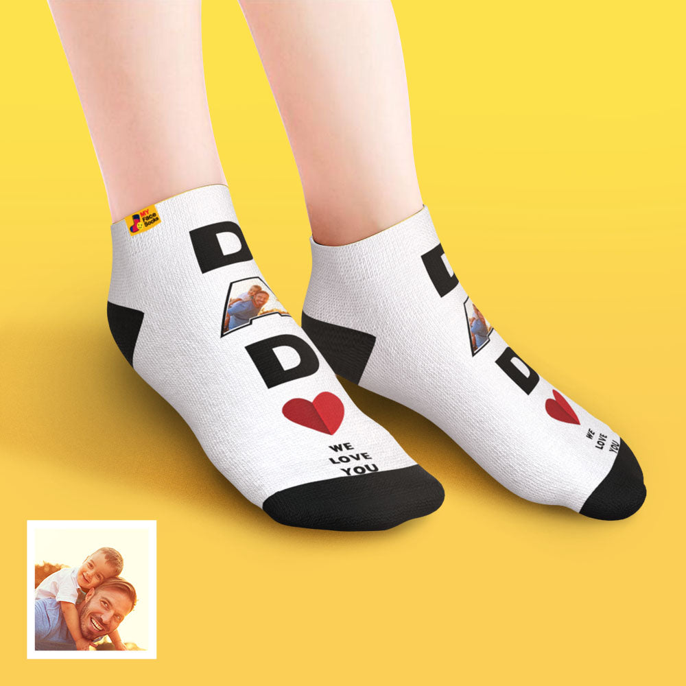 fathers day surprise socks for dad inspired by low cut ankle face socks dad we love you gifts for dad photo