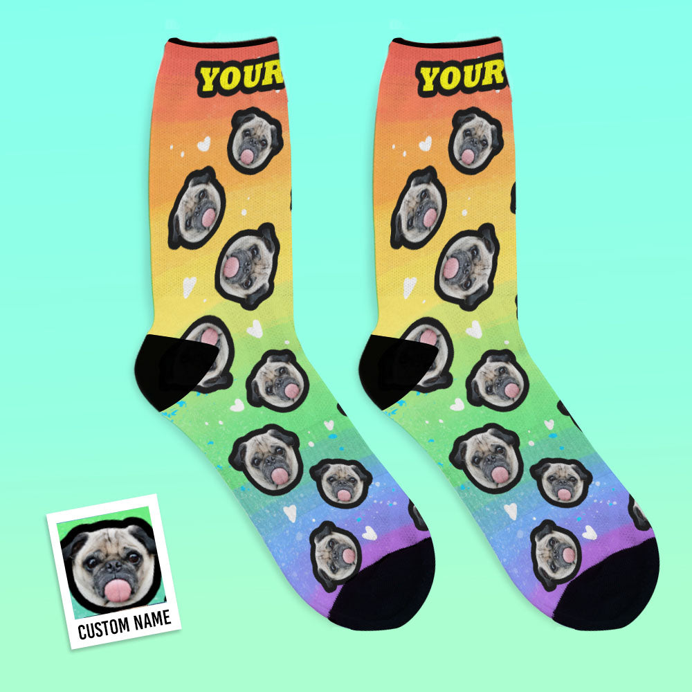 Socks Personalized Photo Cozy Everyday Wear Add text