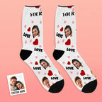 Custom Face Socks Personalized Photo Socks Gift For Family - Love