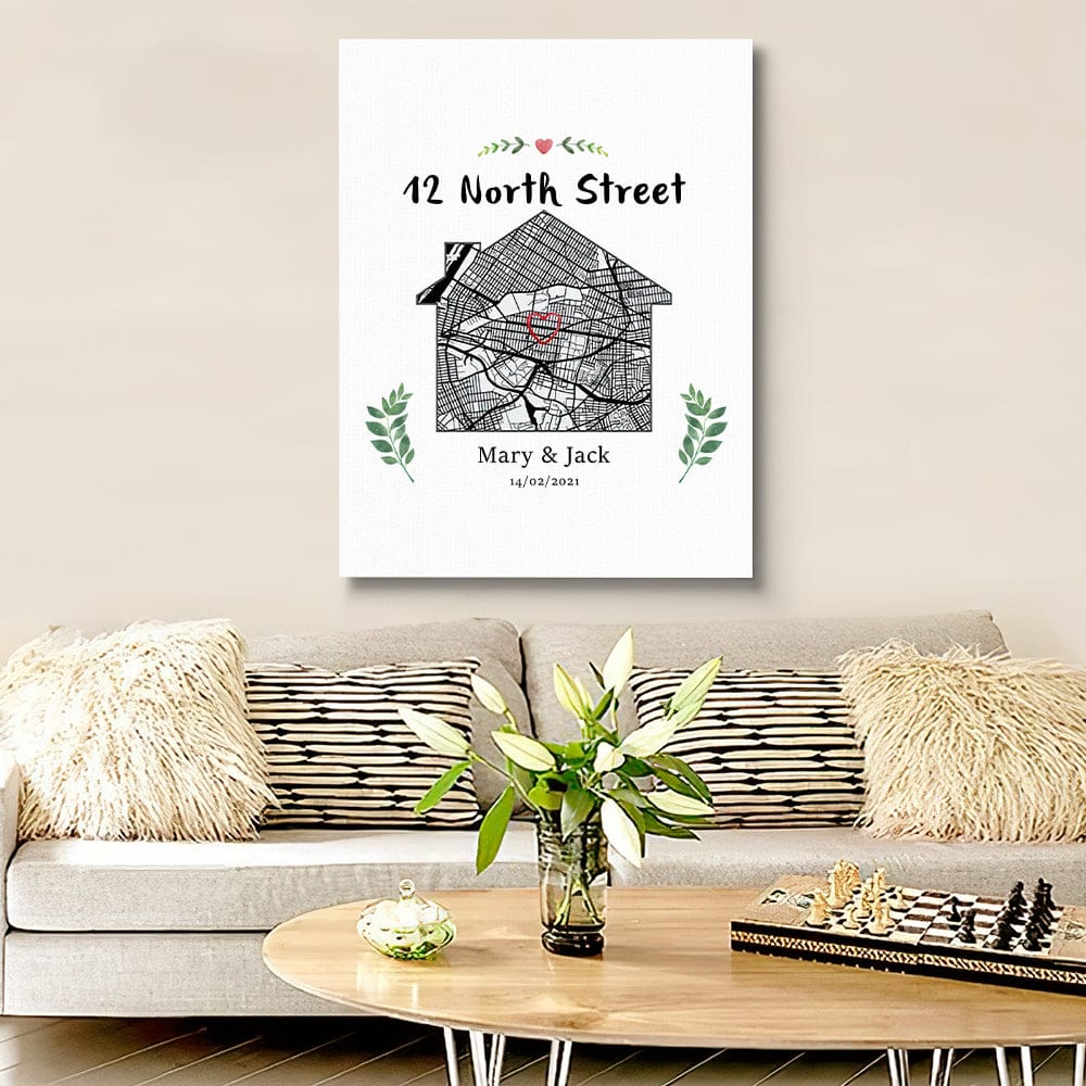 sweet home personalized wooden canvas print for living room decor