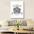 sweet home personalized wooden canvas print for living room decor