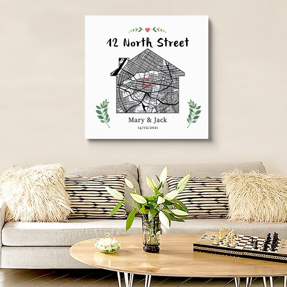 personalized wooden canvas print as a christmas gift