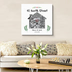 personalized wooden canvas print as a christmas gift