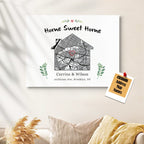 personalized wooden canvas print keepsake for living room decor