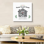 personalized wooden canvas print as a christmas gift