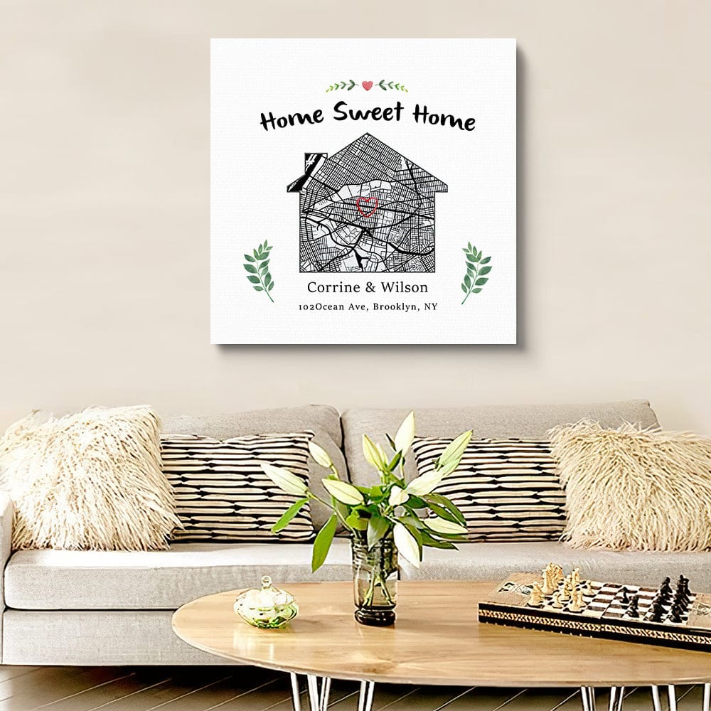 personalized wooden canvas print as a christmas gift