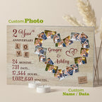 Custom Photo Text Wall Decor Anniversary Gifts