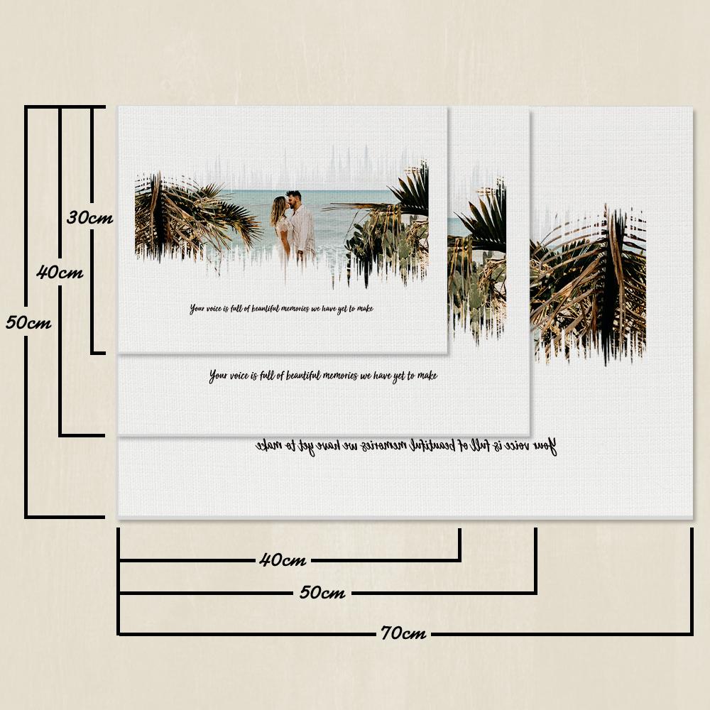 Custom Painting Sound Wave Photo Print Personalized Soundwave Canvas Amazing Wedding Gift Anniversary Gifts Without Frame