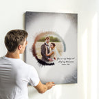 custom painting round sound wave photo print soundwave text detail view
