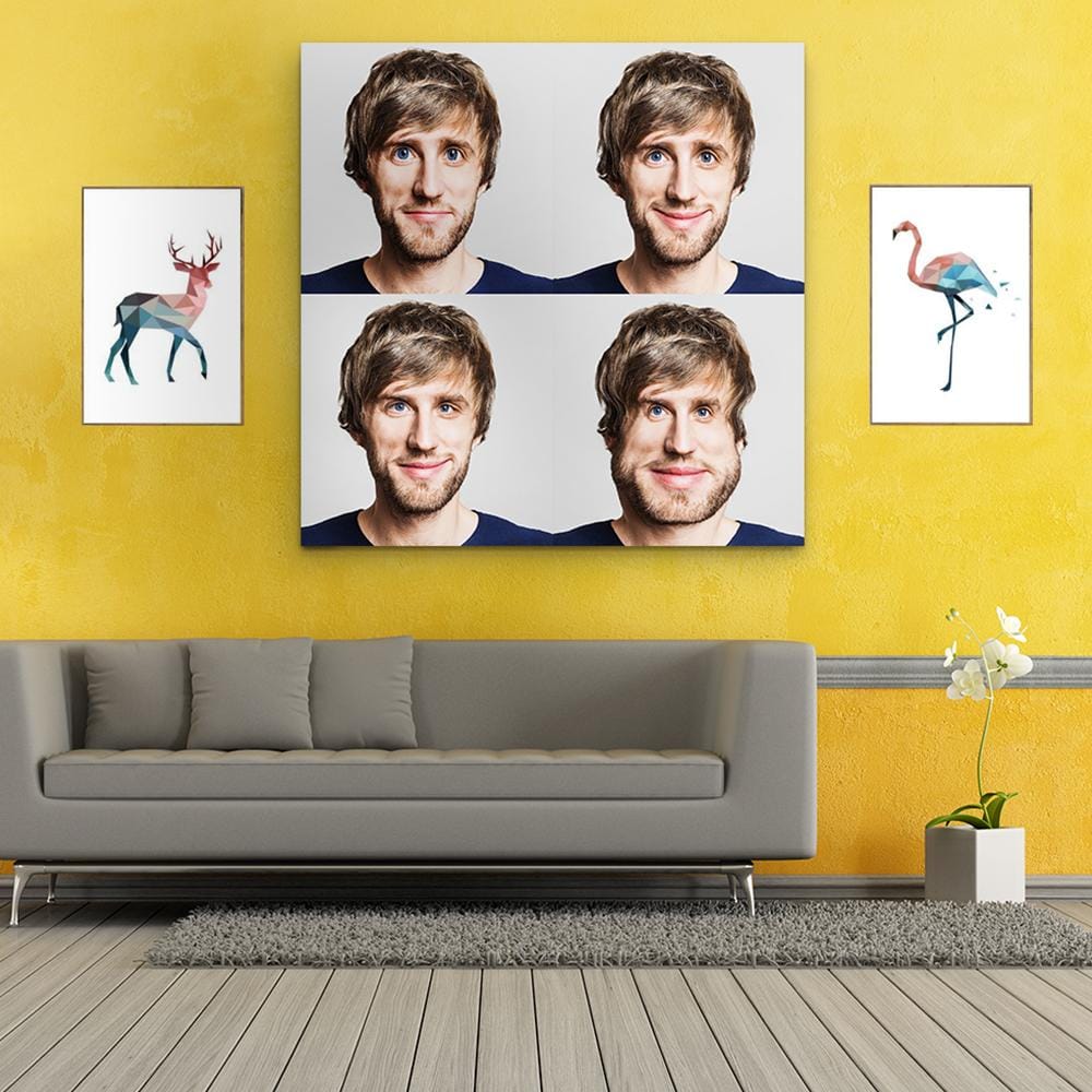 Custom Funny Character Expression Painting Multiple Photo Painting Gifts Canvas Painting
