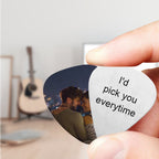 personalized photo guitar pick custom gift detail gift for boyfriend