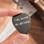 guitar pick custom engraved everyday keepsake gift for boyfriend