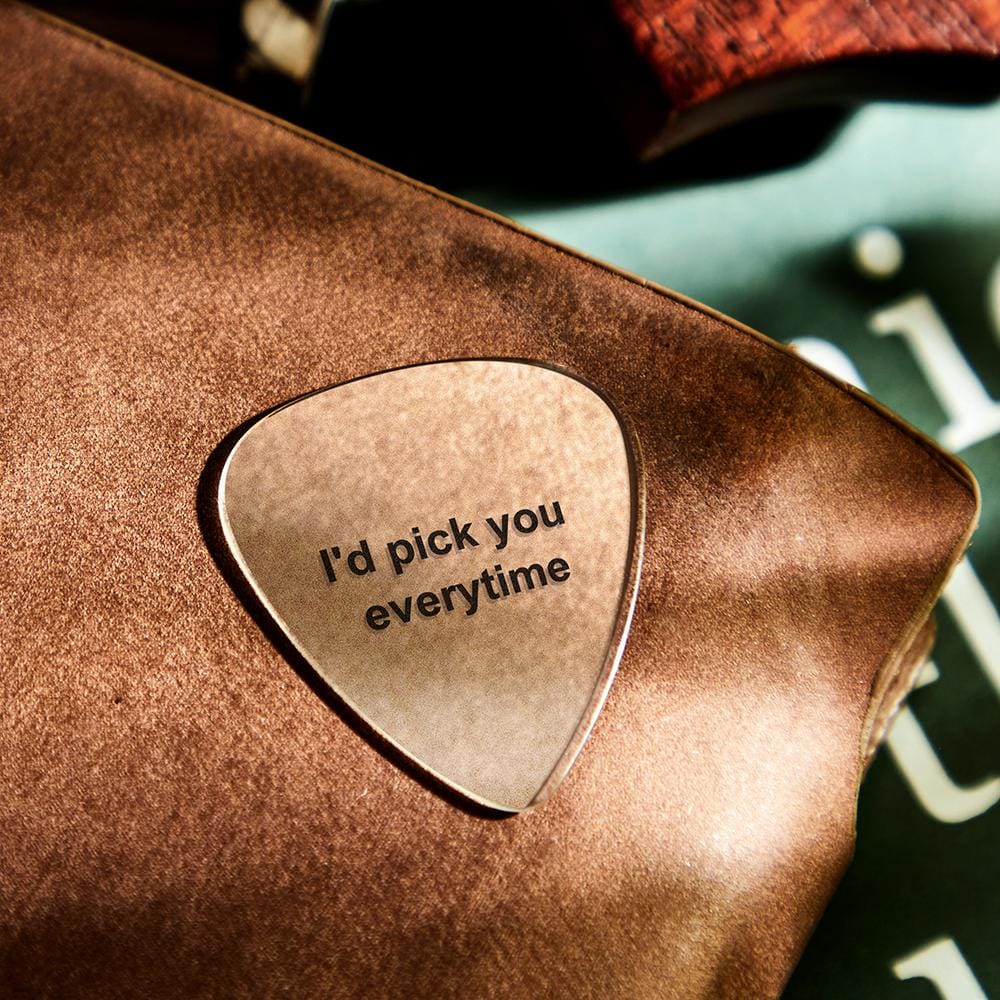 Custom Guitar Pick With Text Transparent Engraving Guitar Pick