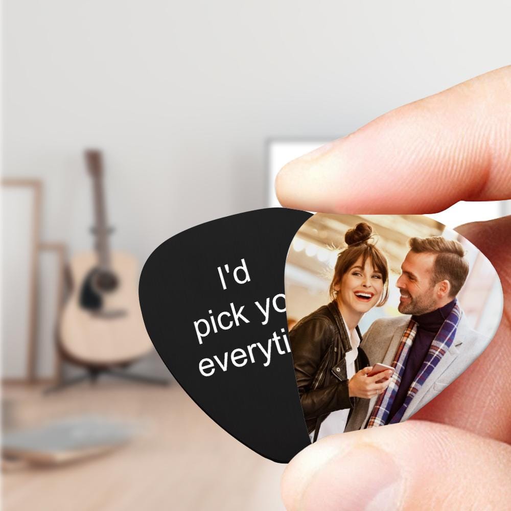 personalized photo everyday keepsake guitar pick gift for boyfriend