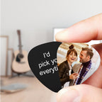 personalized photo everyday keepsake guitar pick gift for boyfriend