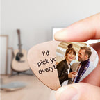personalized photo custom gift detail guitar pick gift for boyfriend
