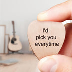 guitar pick custom gift detail everyday keepsake gift for boyfriend