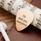 personalized photo guitar pick custom design gift for boyfriend