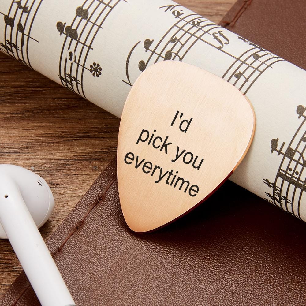 personalized photo guitar pick custom design gift for boyfriend