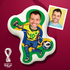 Soccer World Cup Minime Pillow Gift Custom Face Brazil, the Best Gift for Brazil Soccer Fans