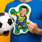 Soccer World Cup Minime Pillow Gift Custom Face Brazil, the Best Gift for Brazil Soccer Fans